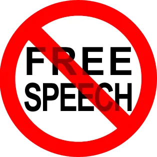 No free speech icon