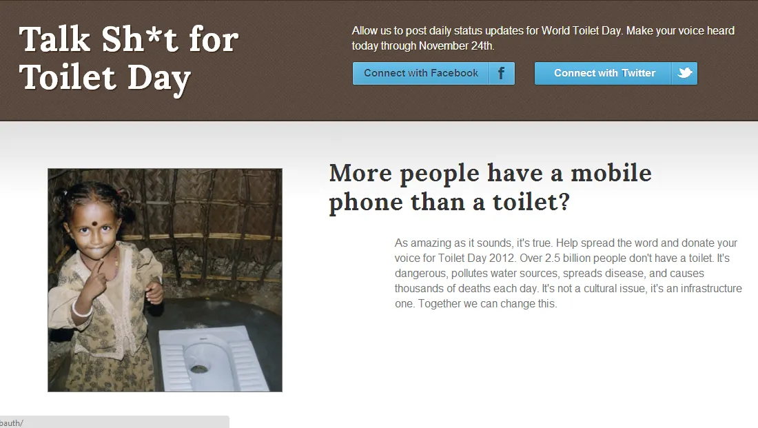 World Toilet Day - Facebook Twitter