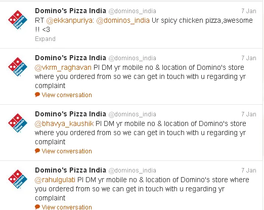 Domino's Pizza India Twitter