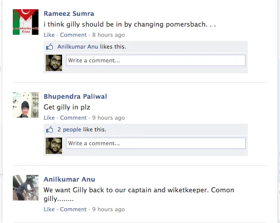 Facebook Kings XI Punjab Desperate for Gilly3