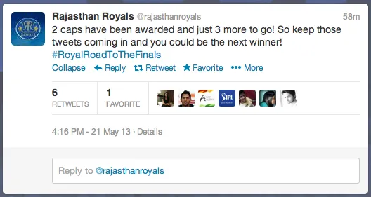 Rajasthan Royals Twitter Giveaway