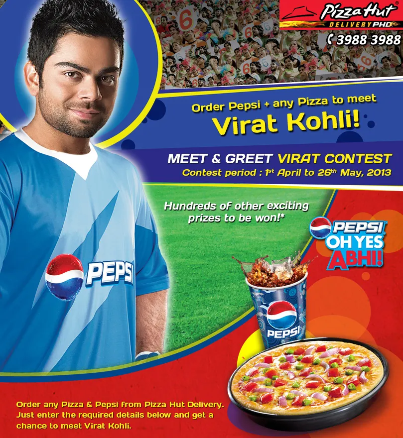 Social Media Campaign Review: Pizza Hut Meet and Greet Virat Kohli Contest 1