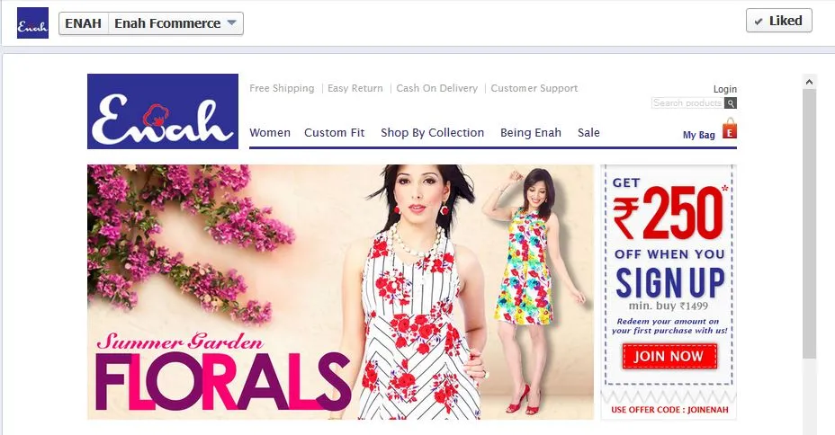 How can you use facebook commerce Enah