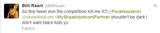 shaadidotcom twitter contest