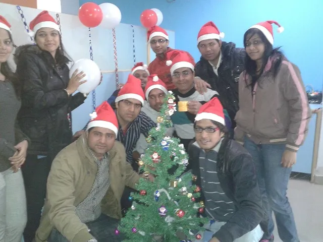 BlueApple team celebrating Christmas