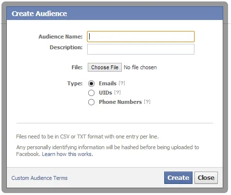 Facebook Custom audience