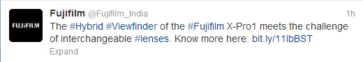 Fujifilm India tweets