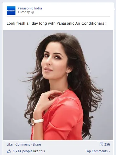 Panasonic India Facebook Post Katrina