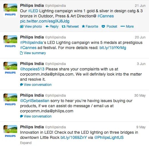 Philips India Twitter Stream