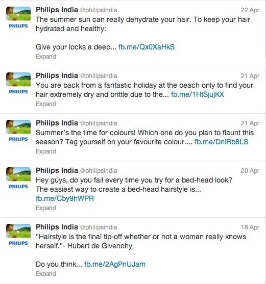 Philips India Twitter Timeline