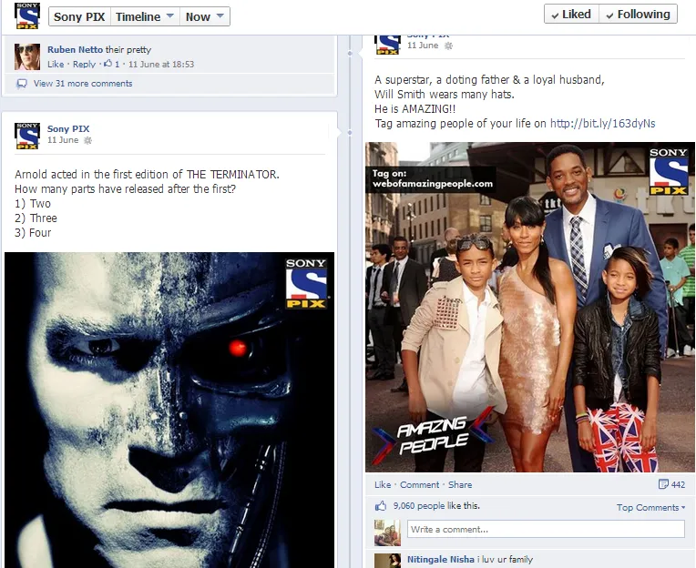 Sony Pix The Amazing Spiderman Facebook Post 