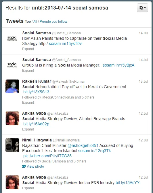 Twitter search social media