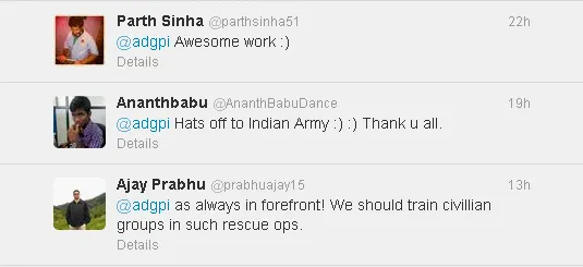 ADG PI - INDIAN ARMY (adgpi) on Twitter Responses