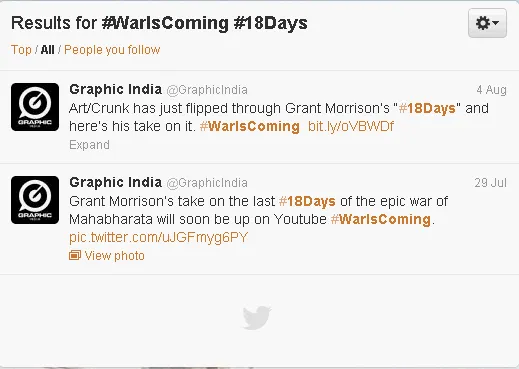 Twitter Search  #WarIsComing #18Days