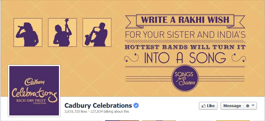 cadbury celebrations songs for sisters facebook cover photo