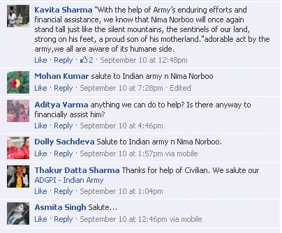  ADGPI - Indian Army Facebook response