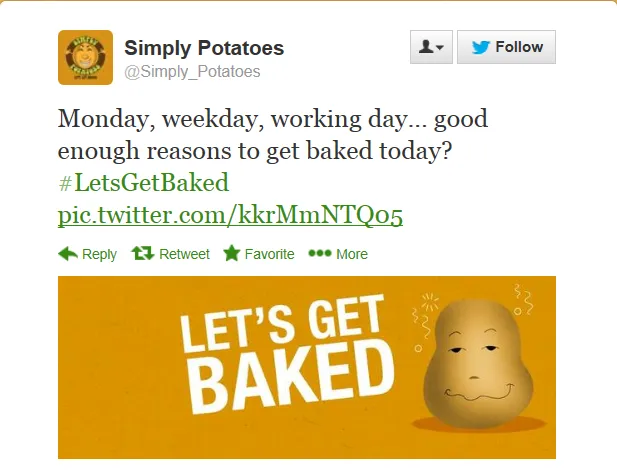 Simply potatoes tweet