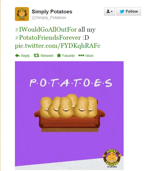 Simply potatoes tweet