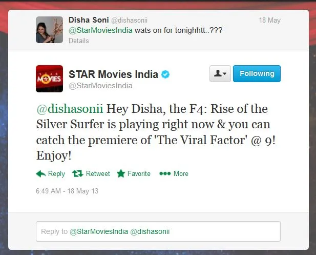 Star movies India twitter queries