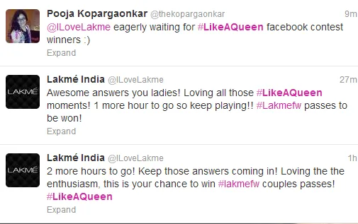 Lakme Fashion Week Tweets