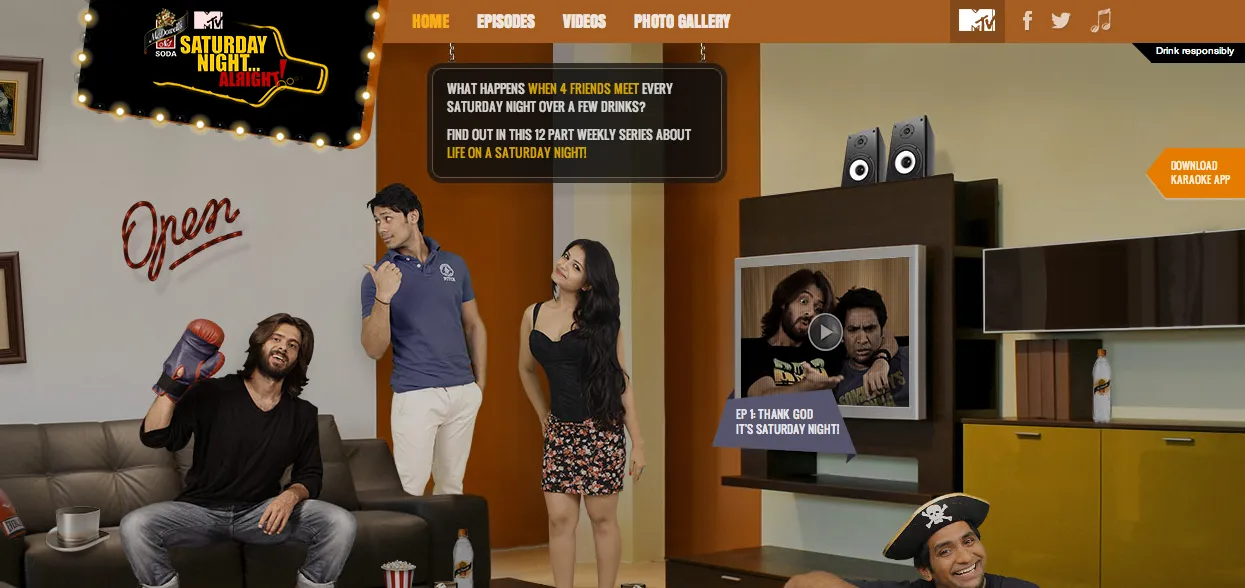 MTV India saturday night fill tight digital campaign