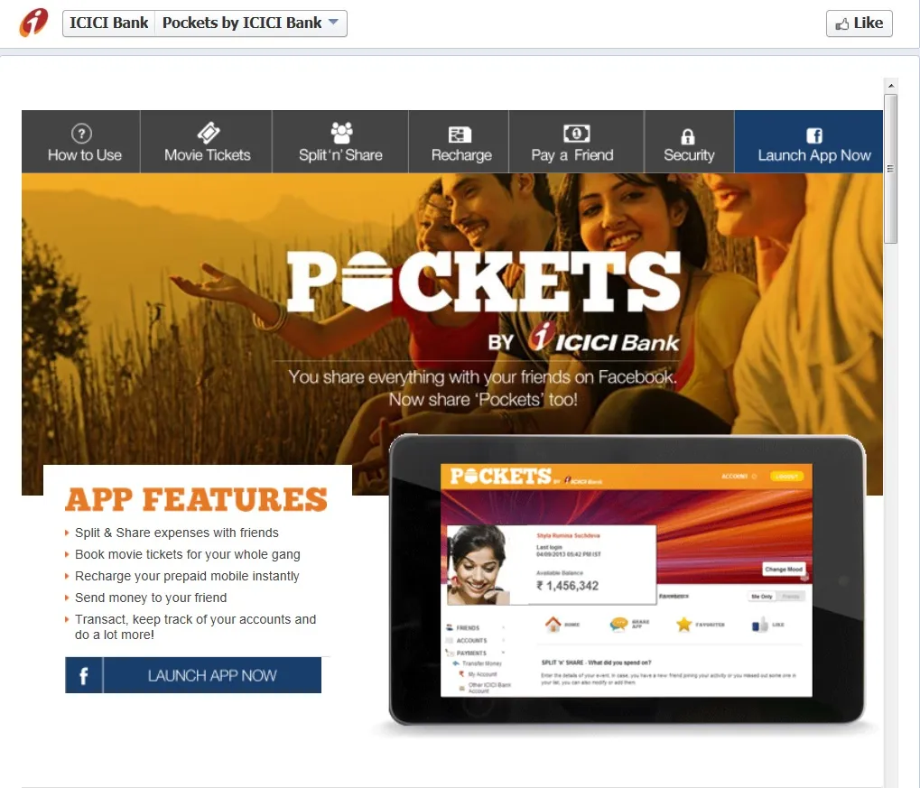 pockets app by ICICI bank