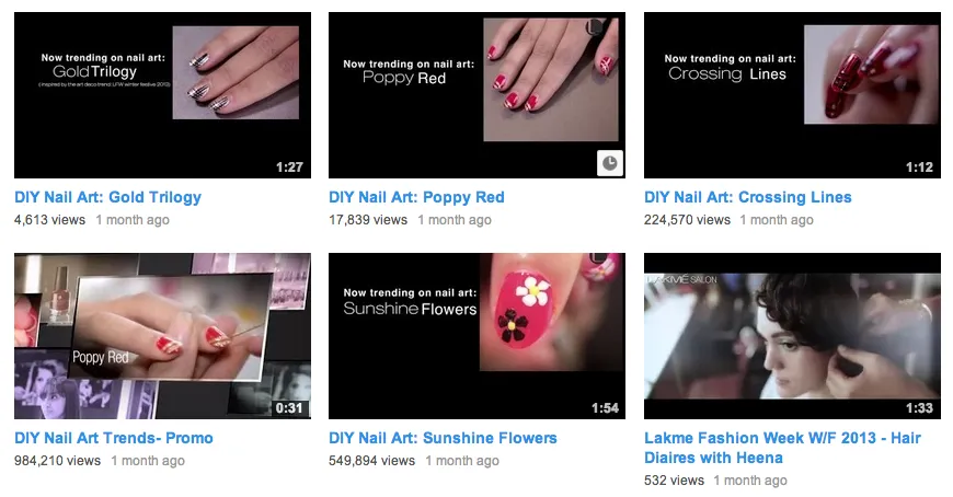Indian Personal care brands on Social Media strategy Lakme youtube