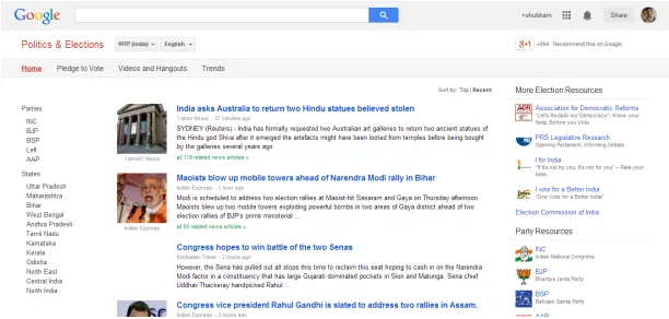 Google (politics & Election )