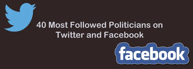 40 politicians on twitter and facebook