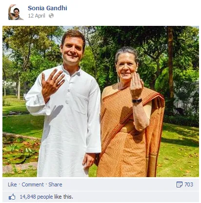Sonia Gandhi Facebook 2