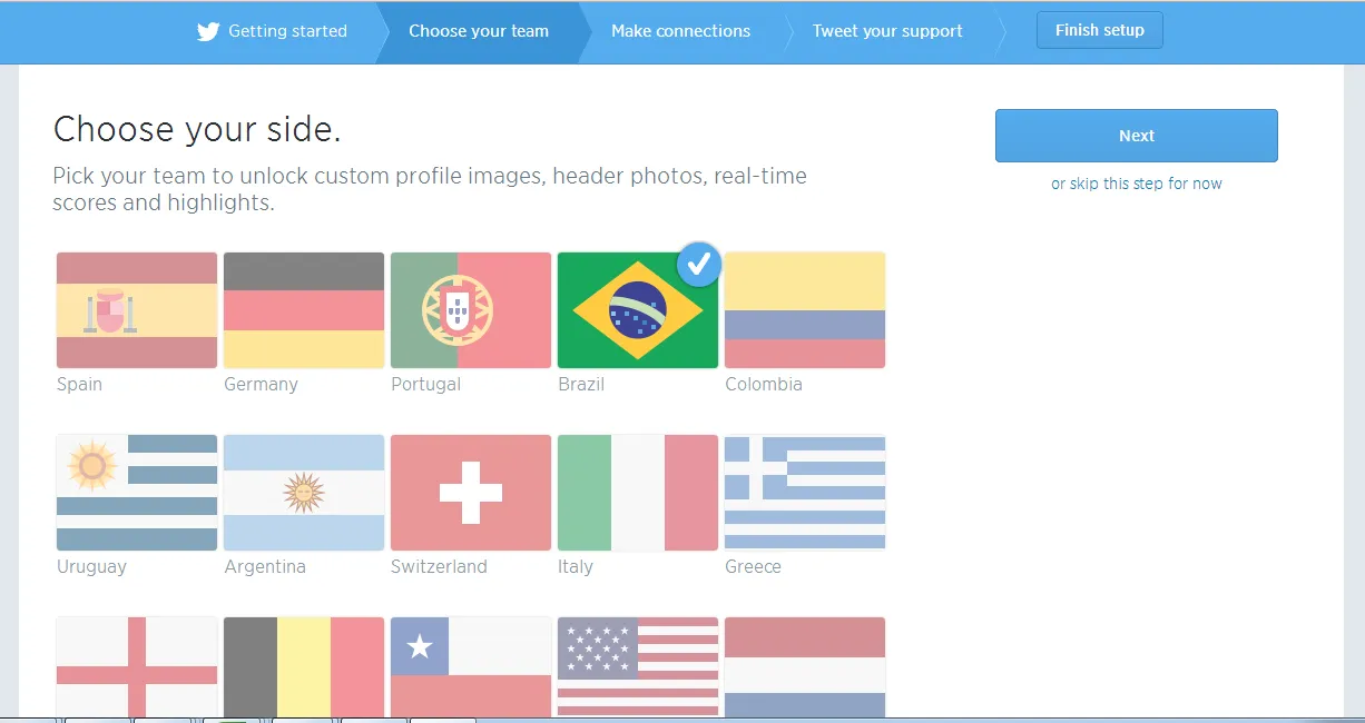 Twitter World cup Teams world cup app
