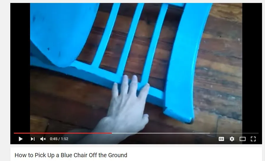 how to lift blue chair