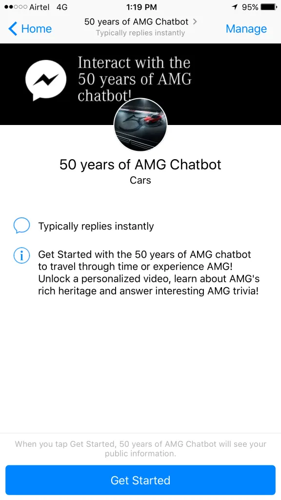 Messenger Chatbot for AMG