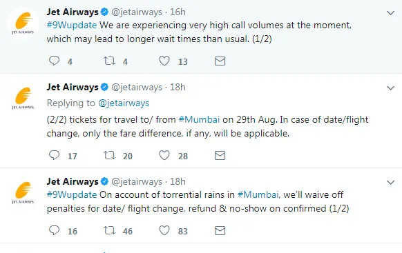 Jet Airways - Mumbai Rains