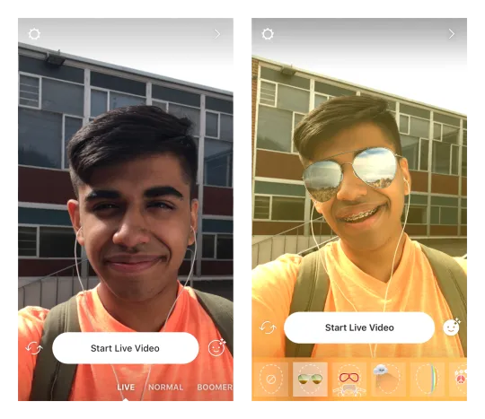 Live Face Filters