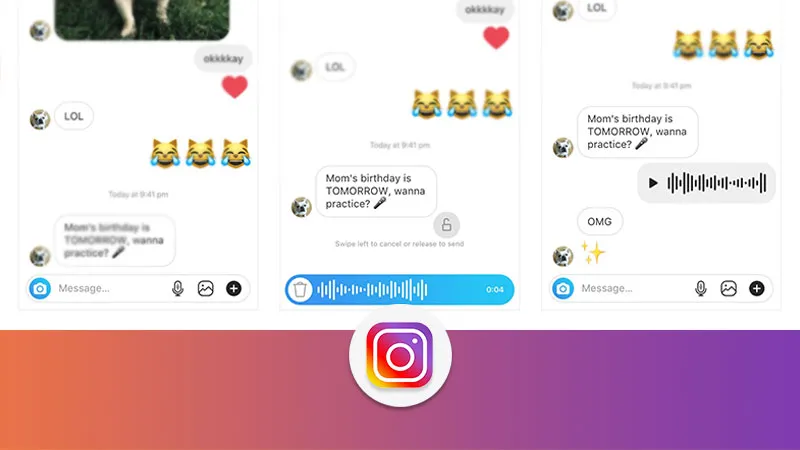 Instagram Direct disappearing and permanent message 