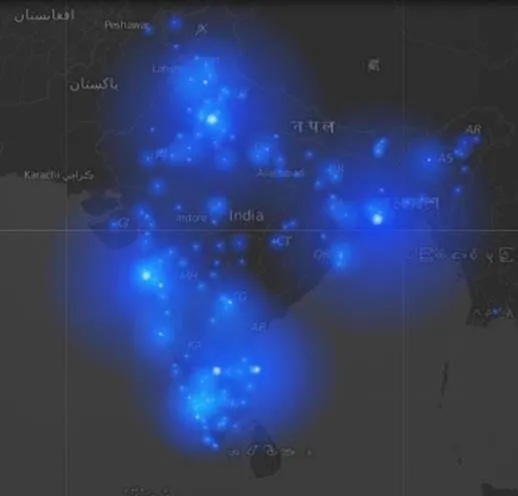 twitter india heat map